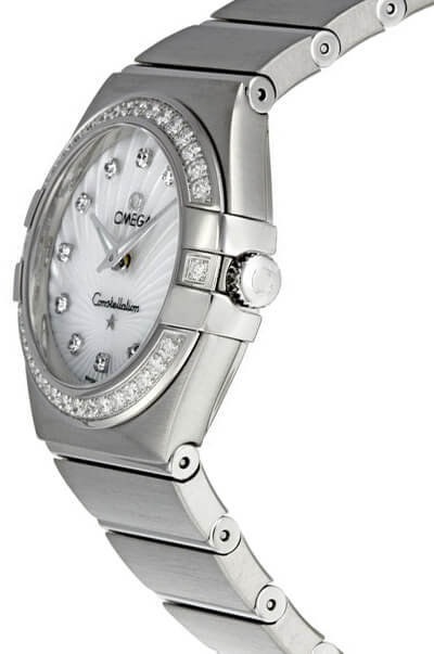 OMEGA Constellation White Mother Of Pearl Diamond Women'S Watch 123.15.27.60.55.002 2