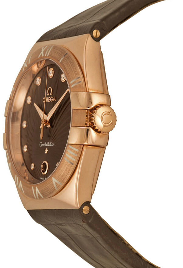 OMEGA Constellation Brown Diamond Dial Women'S Watch 123.53.35.60.63.001 2