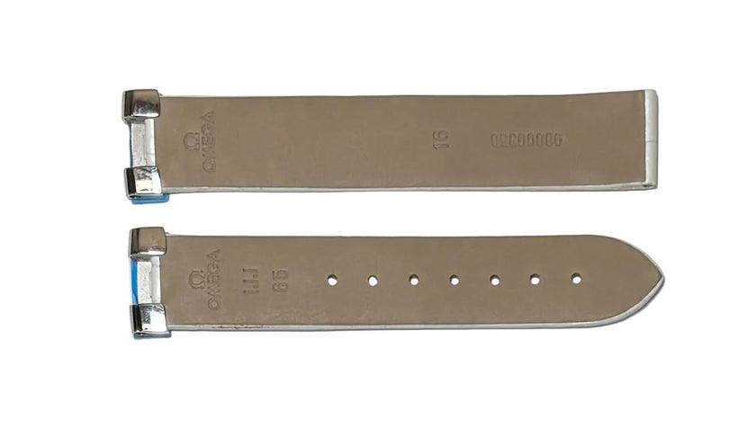 OMEGA De Ville 16Mm Ladymatic White Leather Strap 98000356 2