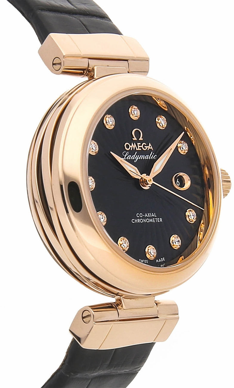 OMEGA De Ville Ladymatic Solid 18K Rose Gold 34Mm Watch 425.63.34.20.51.001 3