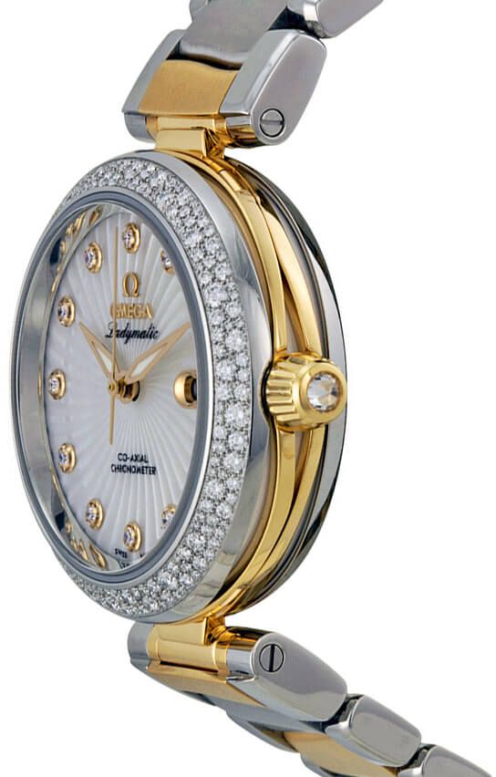 OMEGA De Ville Ladymatic Diamond Gold & Steel Women'S Watch 425.25.34.20.55.002 2