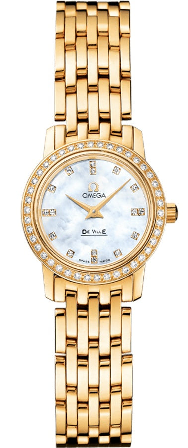 OMEGA De Ville Prestige 18K Yellow Gold Quartz 22Mm Women'S Watch 4175.76.00 1