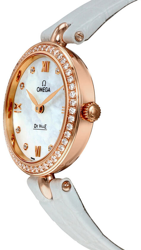 OMEGA De Ville Prestige Mother Of Pearl Diamond Women'S Watch 424.58.27.60.55.002 2