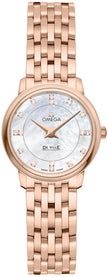 OMEGA De Ville Prestige Quartz 18K Rose Gold Women'S Watch 4116.75.00 1
