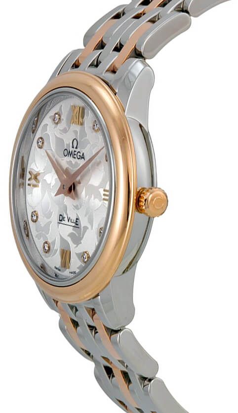 OMEGA De Ville Prestige Rose Gold & Steel Women'S Watch 424.20.27.60.52.002 2