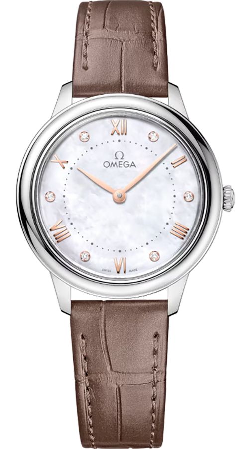 OMEGA De Ville Prestige White Mother Of Pearl Women'S Watch 434.13.30.60.55.001 1