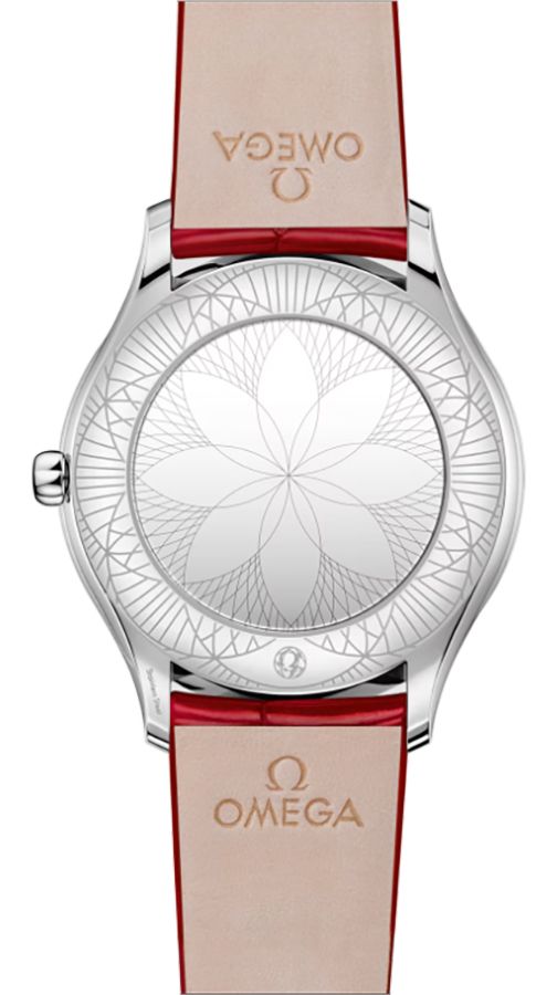 OMEGA De Ville Tresor Burgundy Dial Diamonds Women'S Watch 428.18.36.60.11.001 2