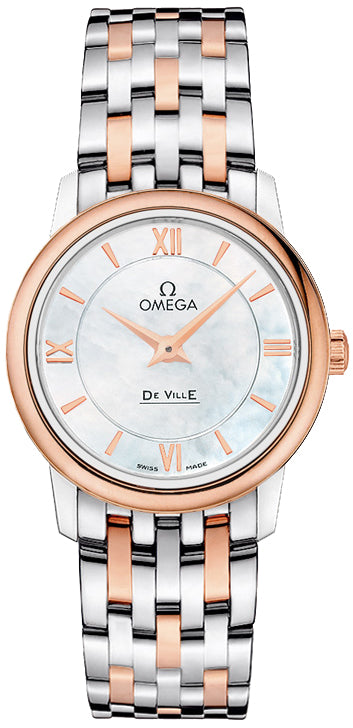 OMEGA De Ville Prestige Rose Gold & Steel Ladies Watch 424.20.27.60.05.002 1
