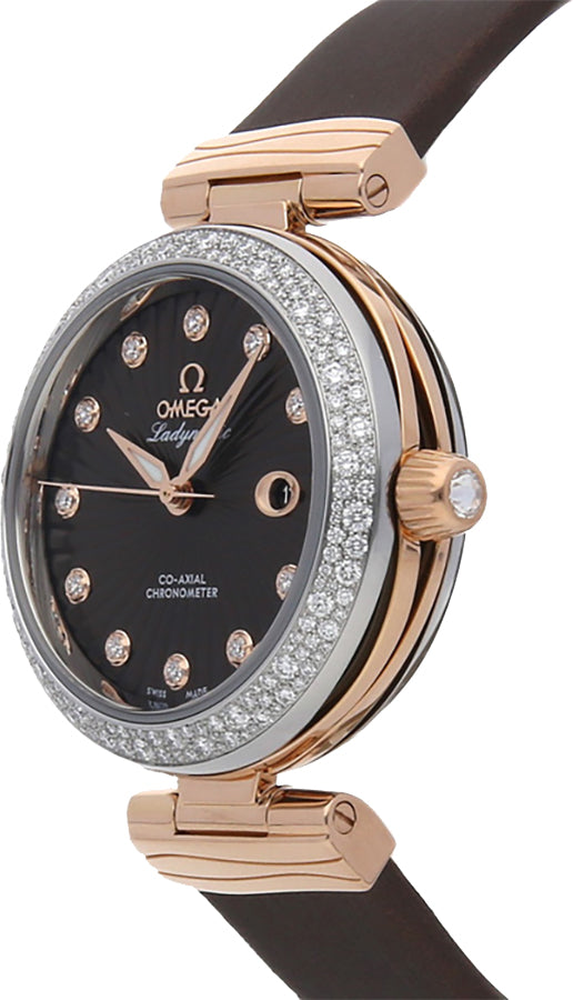 OMEGA De Ville Ladymatic Brown Dial & Diamonds Ladies Luxury Watch 425.27.34.20.63.001 2