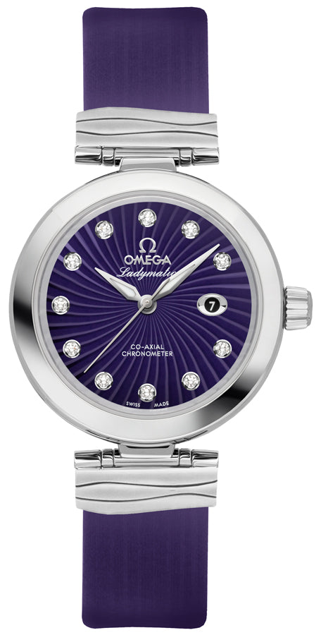 OMEGA De Ville Ladymatic Purple Dial Women'S Watch 425.32.34.20.60.001 1