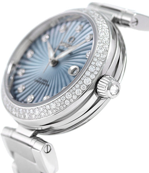 OMEGA De Ville Ladymatic Blue Pearl & Diamond Ladies Luxury Watch 425.35.34.20.57.002 2