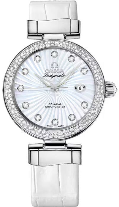 OMEGA De Ville Ladymatic 34Mm Diamond Bezel Watch 425.38.34.20.55.001 1