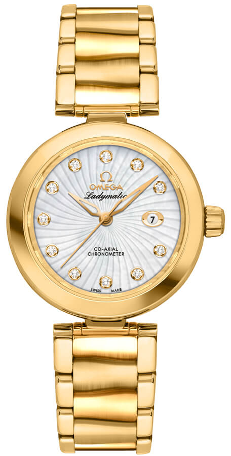 OMEGA De Ville Ladymatic Solid 18K Gold 34Mm Women'S Watch 425.60.34.20.55.002 1
