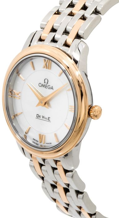 OMEGA De Ville Prestige Rose Gold & Steel Ladies Watch 424.20.27.60.05.002 2