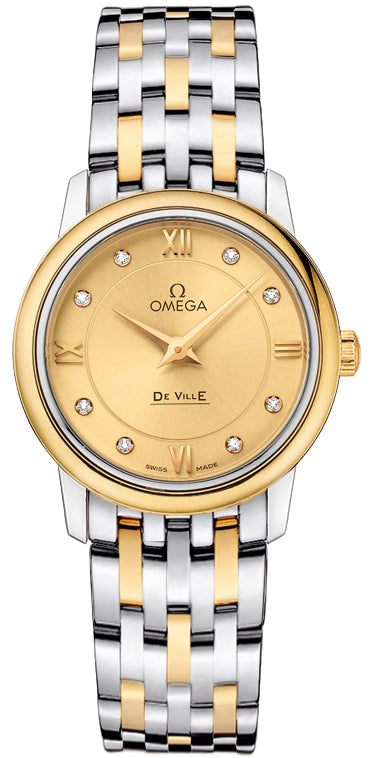 OMEGA De Ville Prestige Champagne Dial Women'S Watch 424.20.27.60.58.001 1