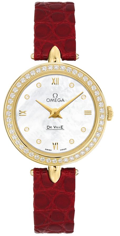 OMEGA De Ville Prestige Dewdrop Diamond Solid Gold Watch 424.58.27.60.55.001 1