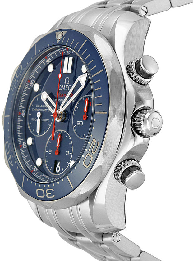 OMEGA Seamaster Blue Dial Men'S Diver Watch Chronograph 212.30.42.50.03.001 2