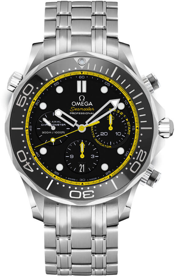 OMEGA Seamaster Black & Yellow Men'S Watch 212.30.44.50.01.002 1