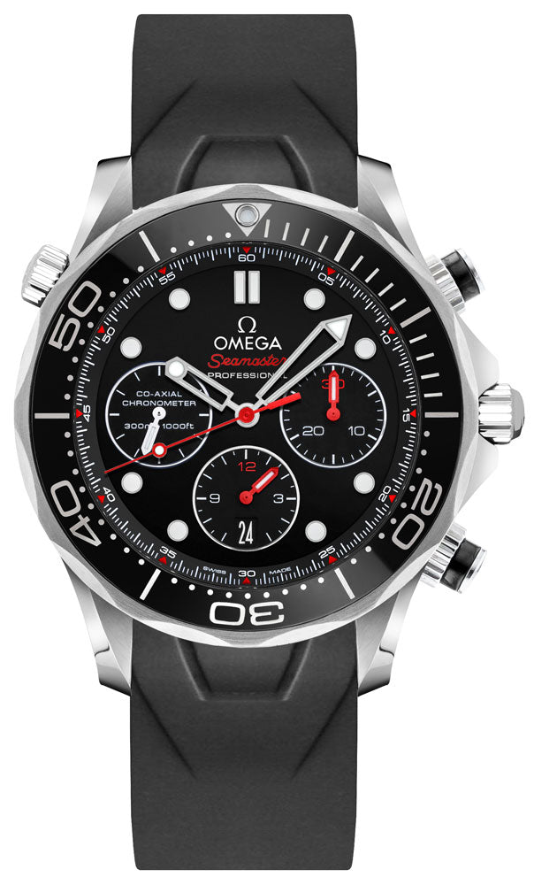 OMEGA Seamaster Black & Red Men'S Watch 212.30.42.50.01.001 1