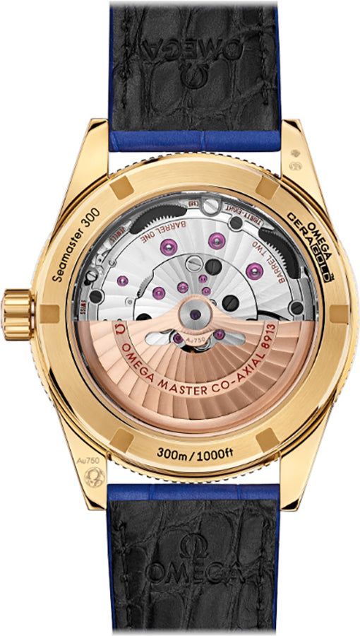 OMEGA Seamaster 300 18K Yellow Gold Men'S Watch 234.63.41.21.99.002 2