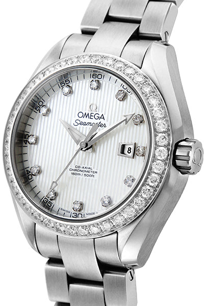 OMEGA Seamaster Aqua Terra Diamond Women'S Watch 231.15.34.20.55.001 2
