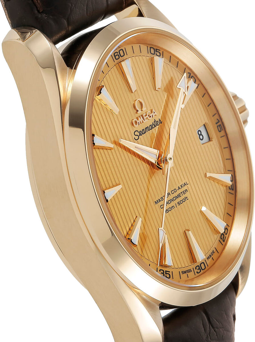 OMEGA Seamaster Aqua Terra Champagne Dial 18K Gold Men'S Watch 231.53.42.21.08.001 2