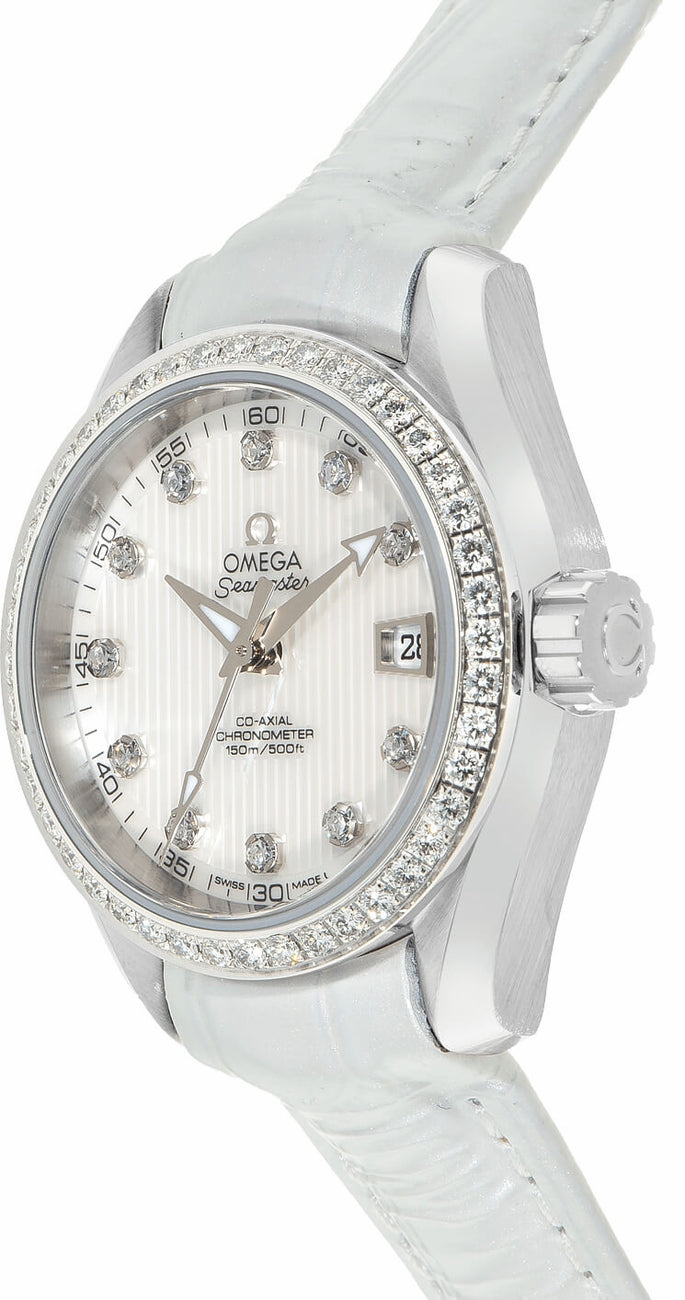 OMEGA Seamaster Aqua Terra Diamond Women'S Watch 231.18.30.20.55.001 2