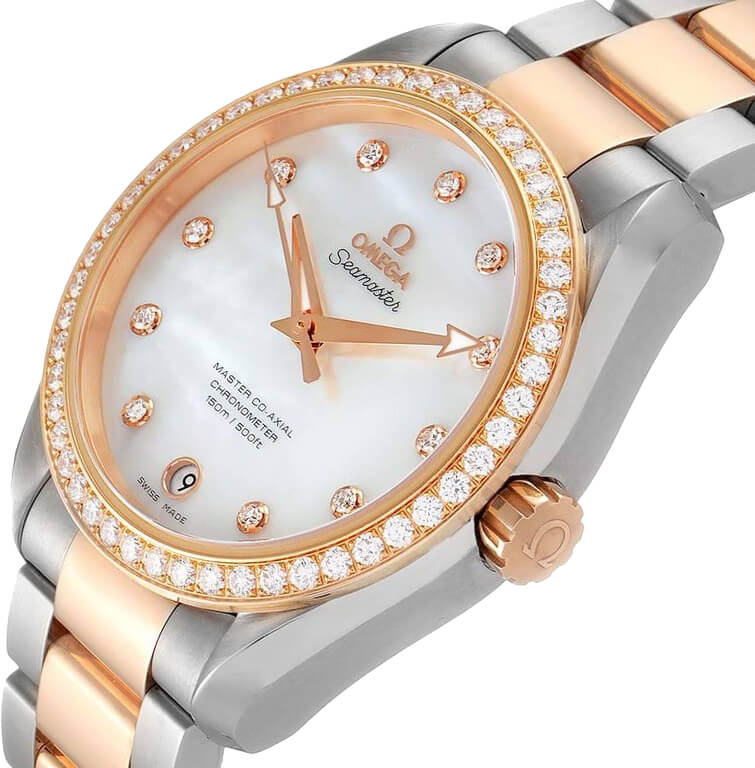 OMEGA Seamaster Aqua Terra Diamond Women'S Watch 231.25.39.21.55.001 2