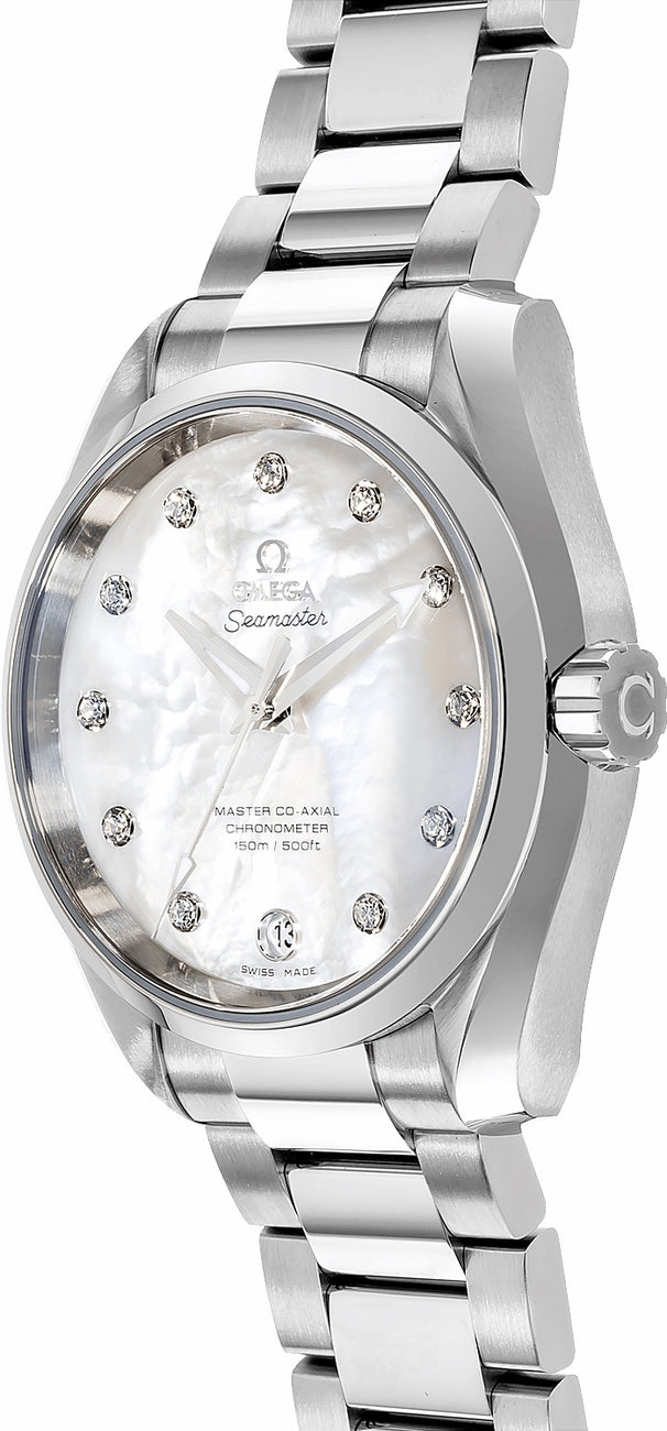 OMEGA Seamaster Aqua Terra Pearl Diamond Dial Women'S Watch 231.10.39.21.55.002 2