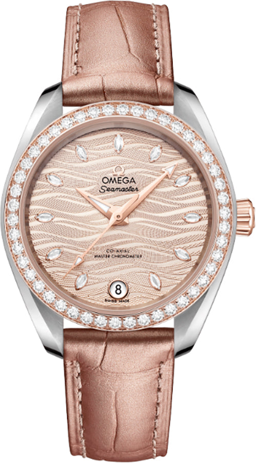OMEGA Seamaster Aqua Terra Diamond Bezel Women'S Watch 220.28.34.20.59.001 1