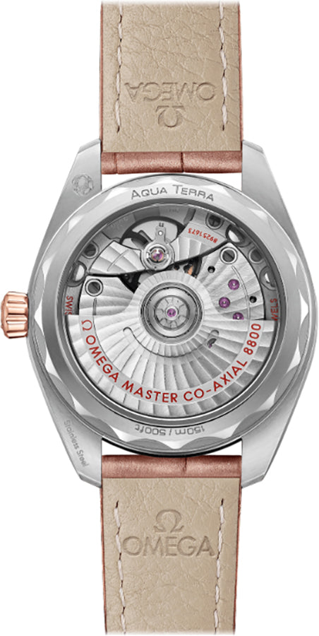 OMEGA Seamaster Aqua Terra Diamond Bezel Women'S Watch 220.28.34.20.59.001 2