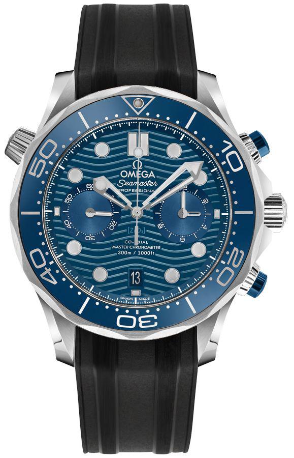OMEGA Seamaster Black Rubber Strap Men'S Watch 210.32.44.51.03.001 1