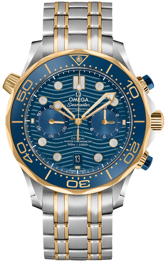 OMEGA Seamaster Chronograph Blue Bezel Men'S Watch 210.20.44.51.03.001 1
