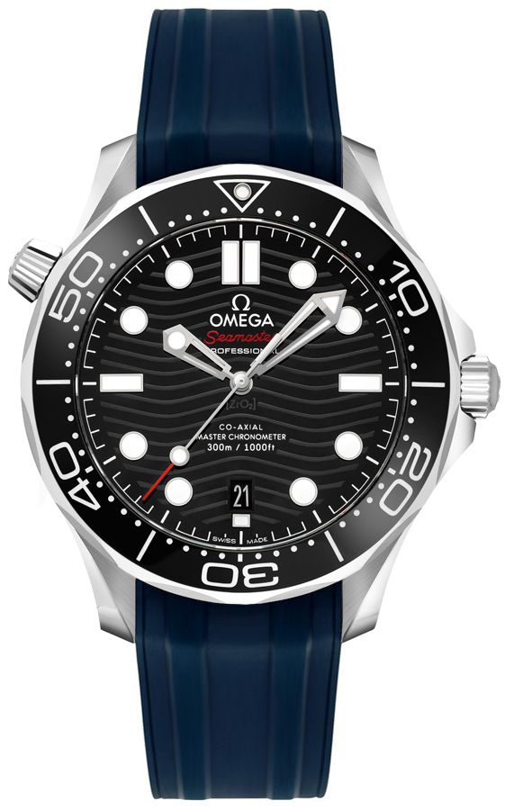 OMEGA Seamaster Diver 300M Blue Rubber Strap Men'S Watch 210.32.42.20.01.031 1