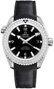OMEGA Seamaster Planet Ocean Diamond Bezel Black Leather Luxury Watch 232.18.42.21.01.001 1