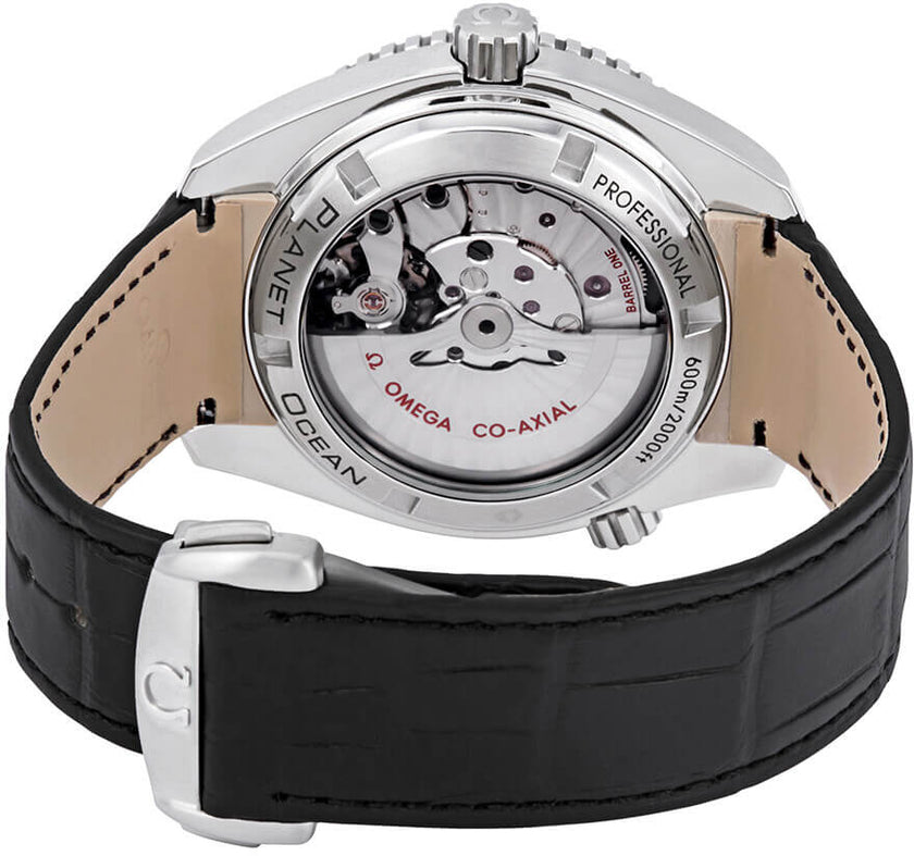 OMEGA Seamaster Planet Ocean Diamond Bezel Black Leather Luxury Watch 232.18.42.21.01.001 3