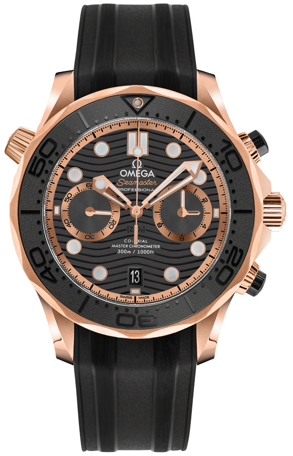 OMEGA Seamaster Chronograph 18K Rose Gold Men'S Watch 210.62.44.51.01.001 1