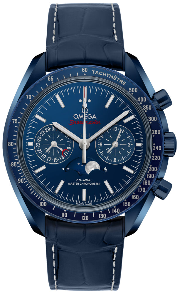 OMEGA Speedmaster Moonwatch Ceramic Blue Dial Men'S Watch 304.93.44.52.03.001 1