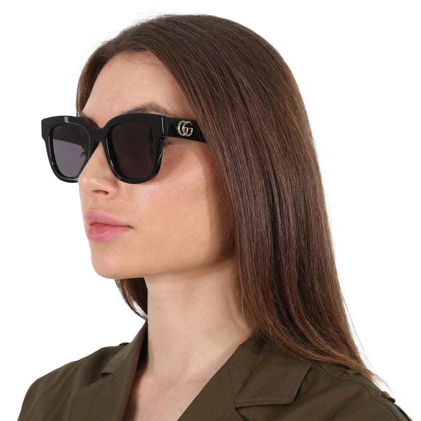 GUCCI Open Box - Grey Square Ladies Sunglasses GG0998S 001 52