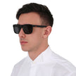 GUCCI Grey Square Men's Sunglasses GG0010S 001 58