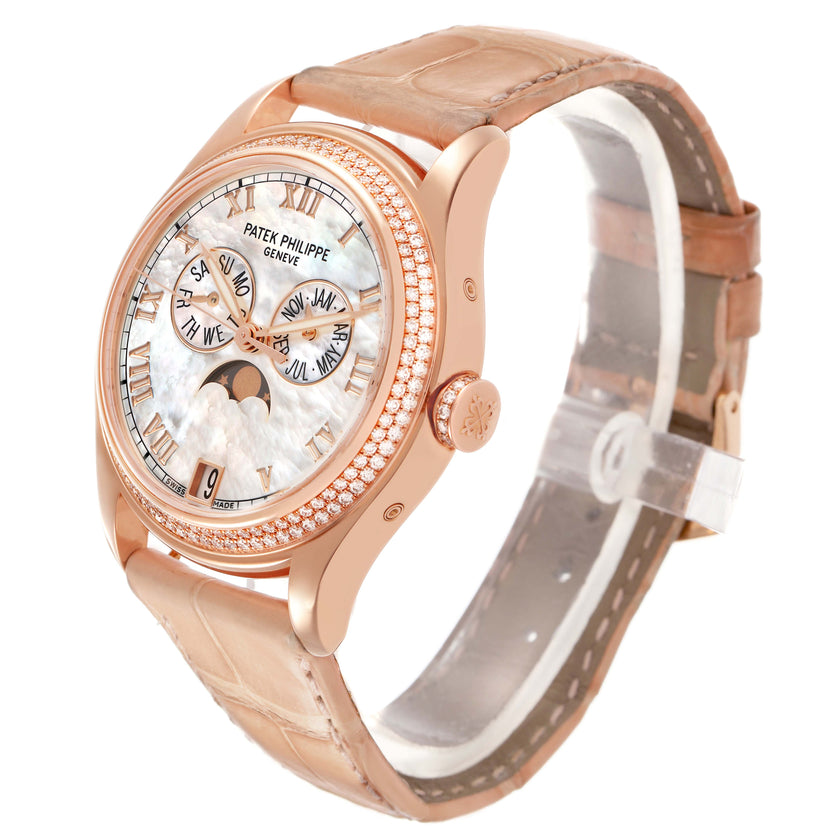 Patek Philippe Annual Calendar Rose Gold Diamond Mother-of-Pearl Dial 4936R-001 37 mm