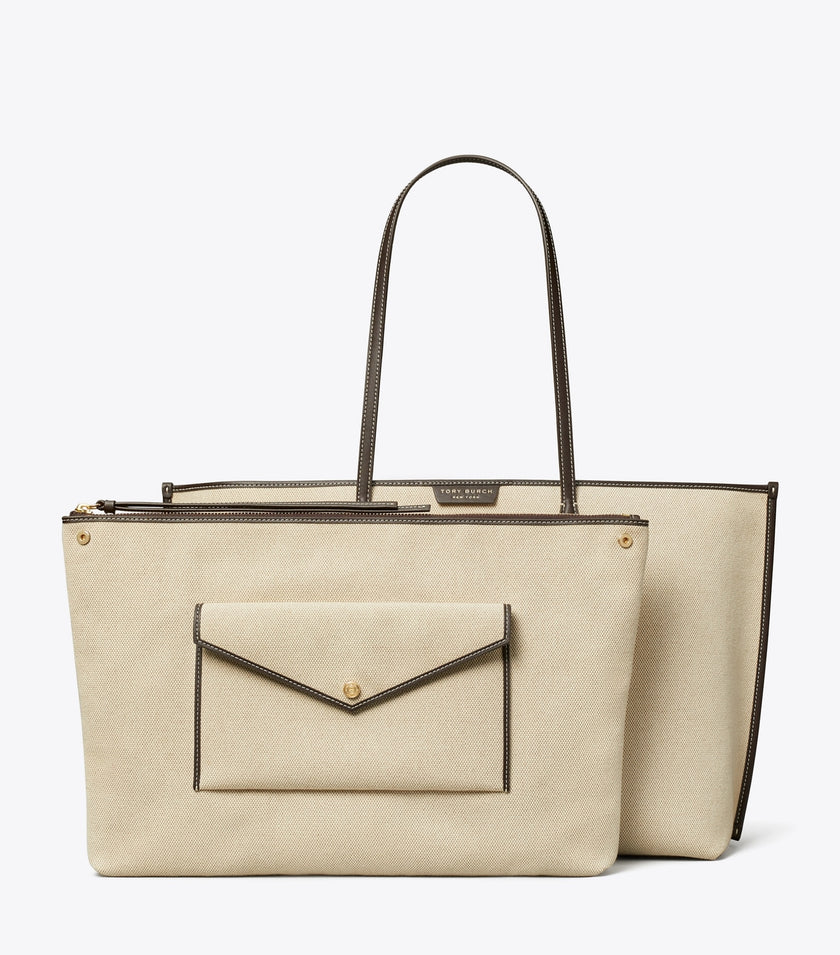TORY BURCH Perry Canvas Tote - Natural