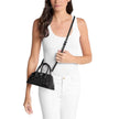 [At India] MICHAEL KORS Petra Small Signature Logo Floral Embellished Crossbody Bag - Black