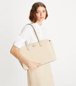TORY BURCH Robinson Pebbled Tote -  New Cream