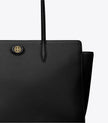 TORY BURCH Robinson Pebbled Tote -  Black