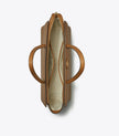 TORY BURCH Robinson Pebbled Tote -  Tiger's eye