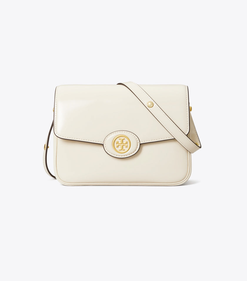 TORY BURCH Robinson Spazzolato Shoulder Bag - Shea Butter