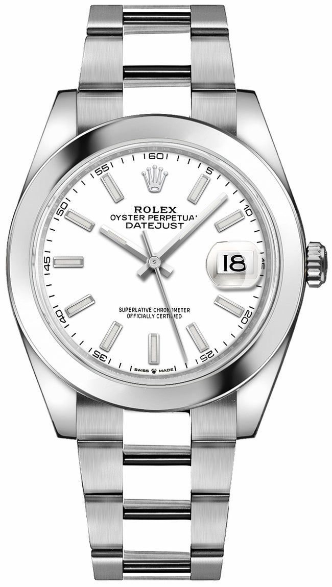 ROLEX Datejust 41 Domed Bezel Oyster Bracelet Men'S Watch 126300-0005 1