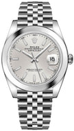 ROLEX Datejust 41 Silver Dial Smooth Bezel Men'S Watch 126300-0004 1