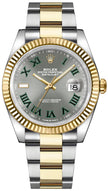 ROLEX Datejust 41 Fluted Bezel Yellow Gold & Steel Men'S Watch 126333-0019 1